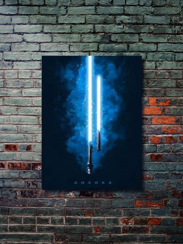 Znc Ahsoka Lightsaber, Starwars Işın Kılıcı Koleksiyon, Film Ve Karakter Özel Tasarım Poster Serisi - Image 1