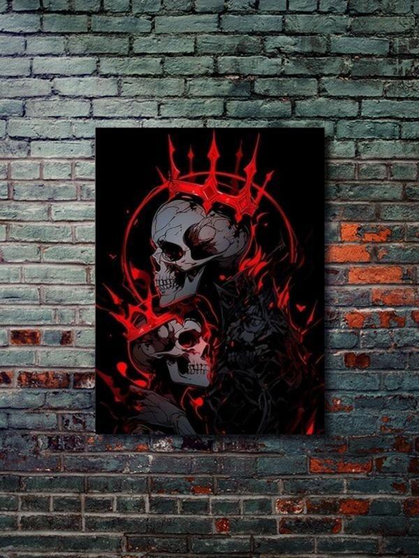 Znc Kafatası Temalı Özel Tasarım Kağıt Poster, Eşsiz Tasarım Tarih, Mitoloji, Karakter Posterleri, - Image 1