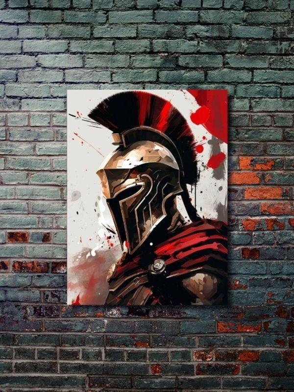 Znc Spartan - Eşsiz Tasarım Yunan Tanrıları, Mitoloji, Karakter Posterleri, Özel Tasarım Kağıt Poster, - Image 1