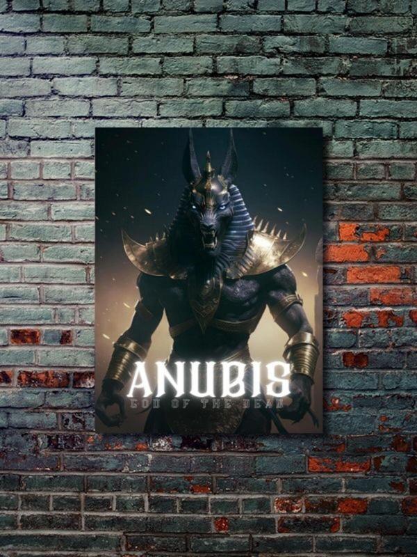 Znc Anubis - Eşsiz Tasarım Mısır Tanrıları, Mitoloji, Karakter Posterleri, Özel Tasarım Kağıt Poster, - Image 1