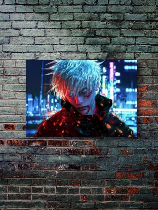 Znc Satoru Gojo - Jujutsu Kaisen, Anime - Manga Serisi, Özel Tasarım Kağıt Poster, Duvar Sanatı - Image 1