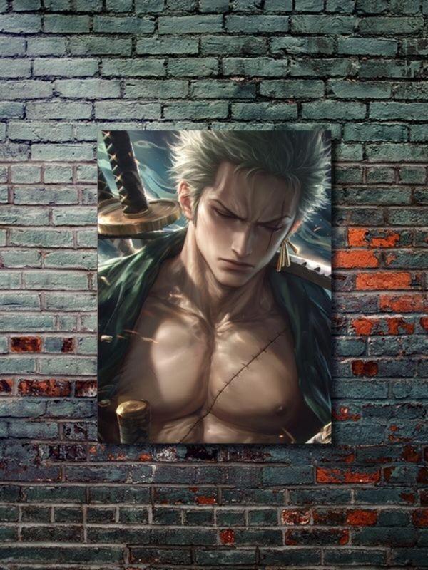 Znc Zoro - One Piece, Özel Tasarım Kağıt Poster, Duvar Sanatı, - Image 1
