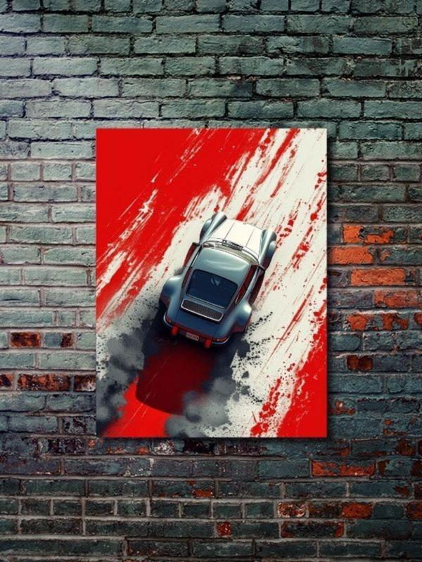 Znc Porsche 930 - Eşsiz Tasarım Otomobil Posterleri, Özel Tasarım Kağıt Poster - Image 1