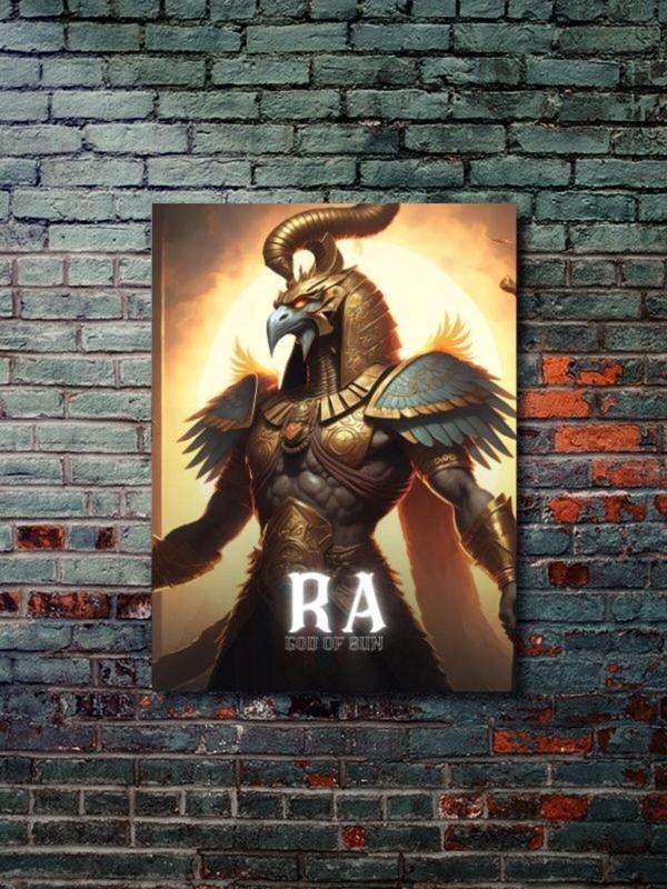 Znc Ra - Eşsiz Tasarım Mısır Tanrıları, Mitoloji, Karakter Posterleri, Özel Tasarım Kağıt Poster, - Image 1