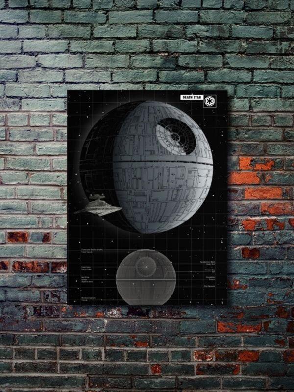 Znc Death Star - Star Wars - Gemi Şemaları - Film & Dizi Posterleri, Özel Tasarım Kağıt Poster - Image 1