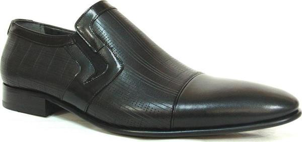Aksin Siyah Bağcıksız Erkek Ayakkabı - Image 1