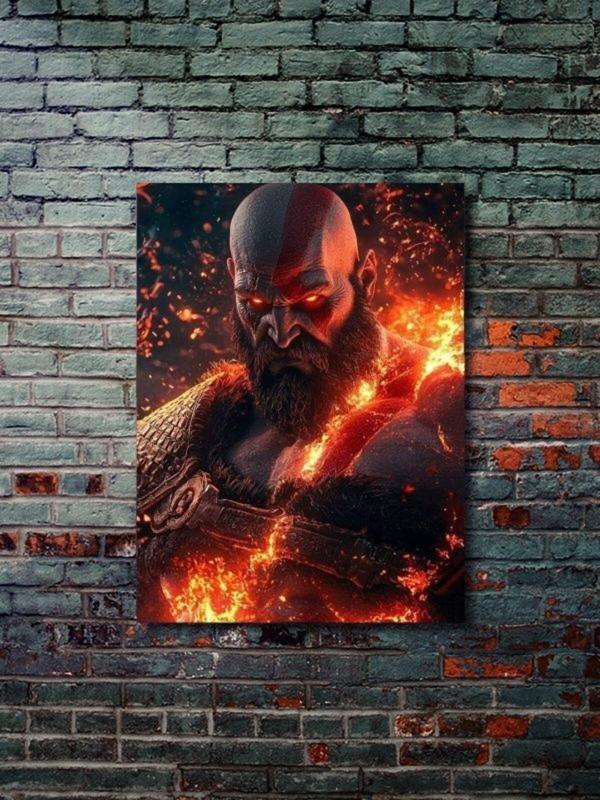 Znc Kratos - God Of War - Gaming Posterleri, Özel Tasarım Kağıt Poster, Duvar Sanatı - Image 1