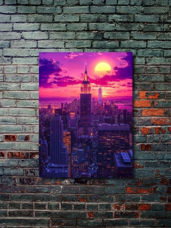 Znc Empire State Binası - New York, Şehir Ve Seyahat, Özel Tasarım Kağıt Poster, Duvar Sanatı - Image 1