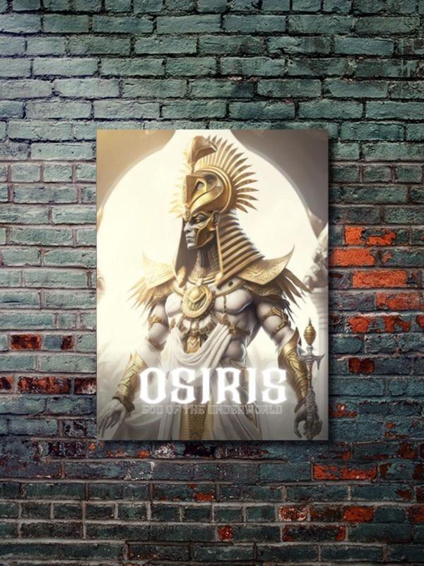 Znc Osiris - Eşsiz Tasarım Mısır Tanrıları, Mitoloji, Karakter Posterleri, Özel Tasarım Kağıt Poster, - Image 1