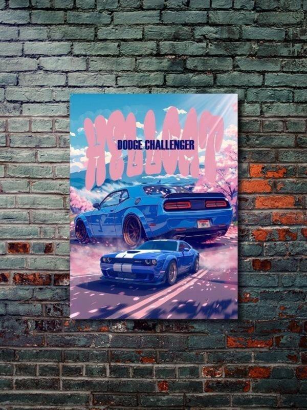 Znc Dodge Charger Hellcat, Eşsiz Tasarım Otomobil Posterleri, Özel Tasarım Kağıt Poster - Image 1