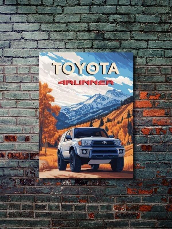 Znc Toyota 4Runner, Eşsiz Tasarım Otomobil Posterleri, Özel Tasarım Kağıt Poster - Image 1