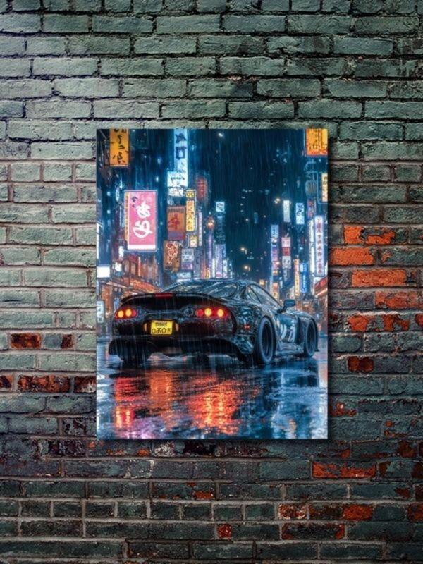 Znc Toyota Supra - Eşsiz Tasarım Otomobil Posterleri, Özel Tasarım Kağıt Poster - Image 1