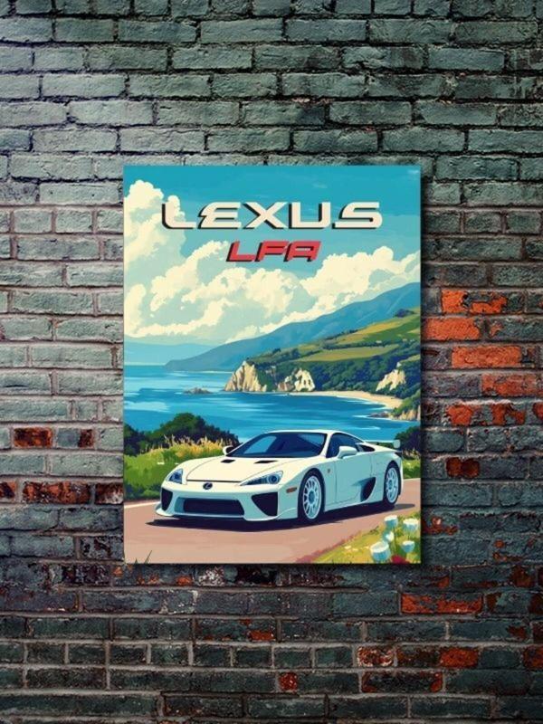 Znc Lexus Lfa, Eşsiz Tasarım Otomobil Posterleri, Özel Tasarım Kağıt Poster - Image 1