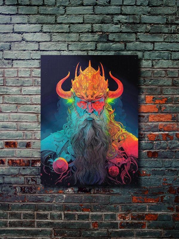 Znc Odin, Eşsiz Tasarım Tarih, Mitoloji, Karakter Posterleri, Özel Tasarım Kağıt Poster, - Image 1
