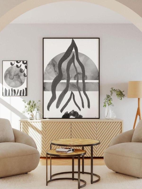 Znc Bohem Minimalist Tasarım, Boho Sanatı Posterleri, Özel Tasarım Kağıt Poster - Image 1