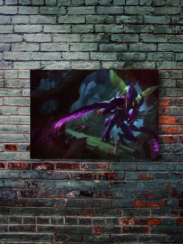 Znc Khazix, League Of Legends, Eşsiz Tasarım Oyun, Karakter Posterleri, Özel Tasarım Kağıt Poster, - Image 1