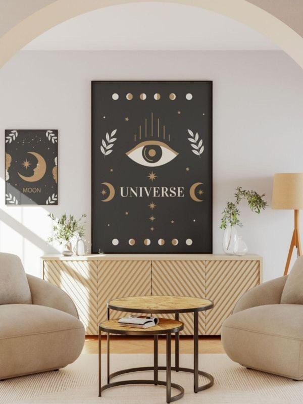 Znc Bohem Minimalist Tasarım, Boho Sanatı Posterleri, Özel Tasarım Kağıt Poster - Image 1