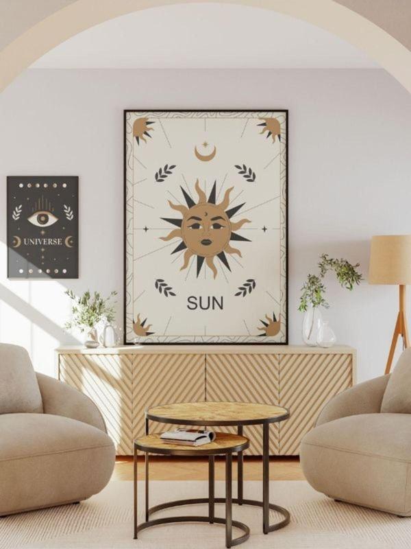 Znc Bohem Minimalist Tasarım, Boho Sanatı Posterleri, Özel Tasarım Kağıt Poster - Image 1
