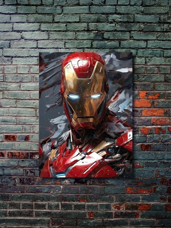 Znc İronman - Marvel - Dizi, Film Ve Karakter Özel Tasarım Poster Serisi, Eşsiz Tasarım, - Image 1