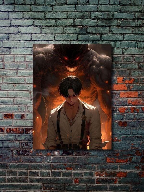 Znc Levi Ackerman - Attack On Titan, Anime - Manga Serisi, Özel Tasarım Kağıt Poster, Duvar Sanatı - Image 1