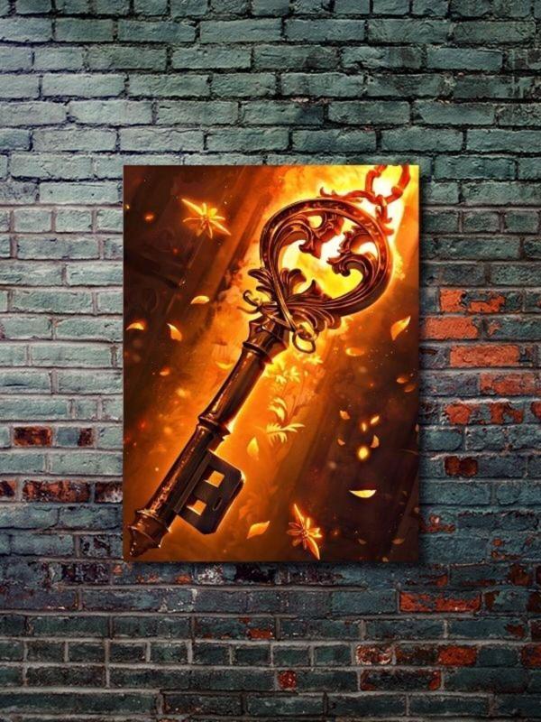 Znc Key - Attack On Titan, Anime - Manga Serisi, Özel Tasarım Kağıt Poster, Duvar Sanatı - Image 1