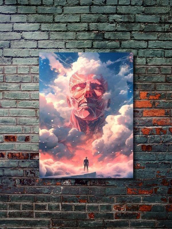 Znc Colossal Titan - Attack On Titan, Anime - Manga Serisi, Özel Tasarım Kağıt Poster, Duvar Sanatı - Image 1