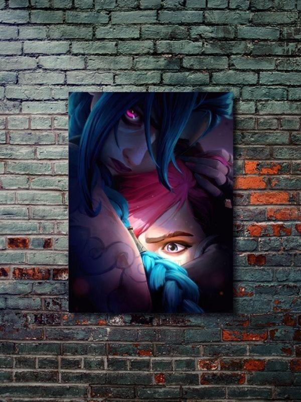 Znc Jinx & Vi - Arcane - Lol - Oyun Posterleri, Özel Tasarım Kağıt Poster - Image 1