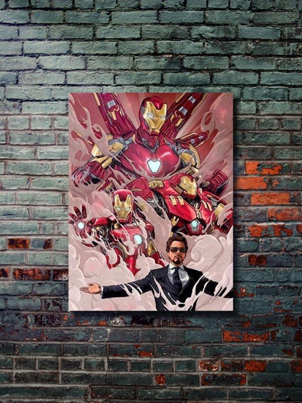 Znc İronman, Marvel, Dizi, Film Ve Karakter Özel Tasarım Poster Serisi, Eşsiz Tasarım, - Image 1