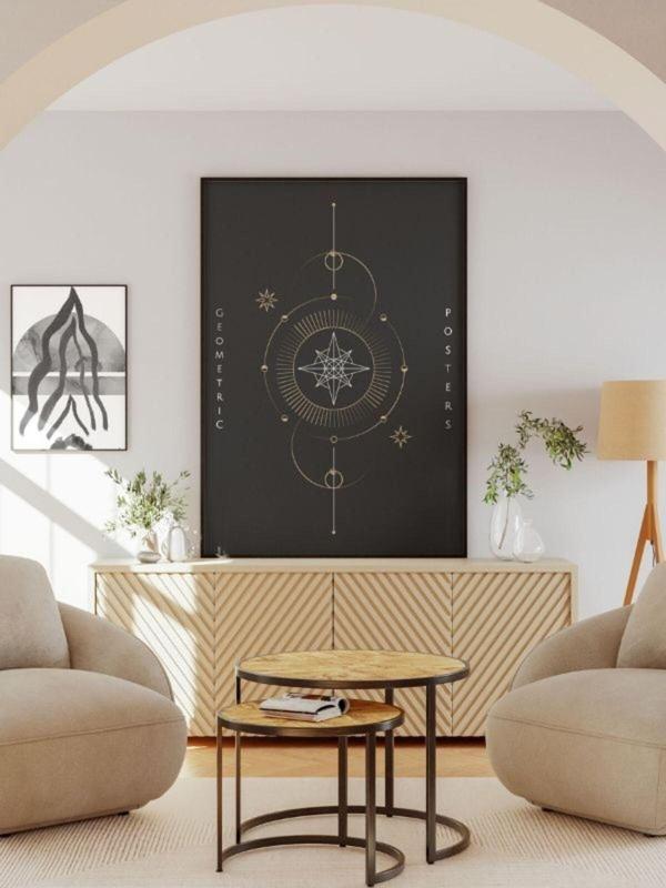 Znc Bohem Minimalist Tasarım, Boho Sanatı Posterleri, Özel Tasarım Kağıt Poster - Image 1
