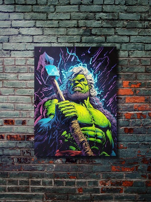 Znc Thor, Hulk, Eşsiz Tasarım Tarih, Mitoloji, Karakter Posterleri, Özel Tasarım Kağıt Poster, - Image 1