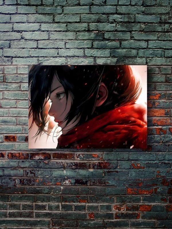 Znc Mikasa - Attack On Titan - Anime & Manga Posterleri, Özel Tasarım Kağıt Poster - Image 1