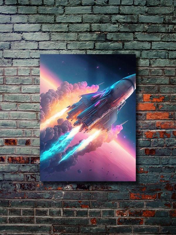 Znc Uzay Teması Özel Tasarım Kağıt Poster, Eşsiz Tasarım Tarih, Mitoloji, Karakter Posterleri, - Image 1