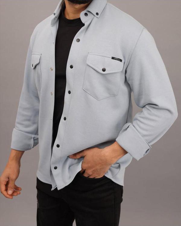 Yxc Uzun Kol Slim Fit Erkek Örme Gömlek - Image 1