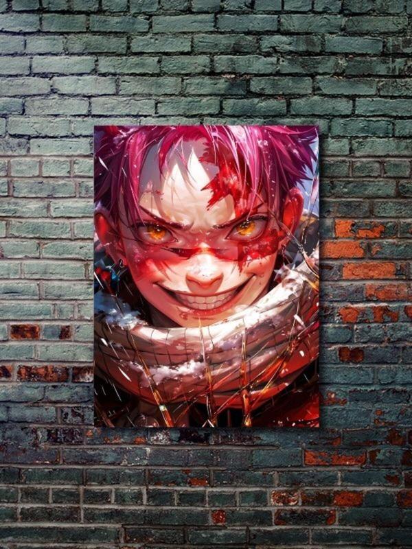 Znc Natsu - Fairy Tail - Anime & Manga Posterleri, Özel Tasarım Kağıt Poster - Image 1