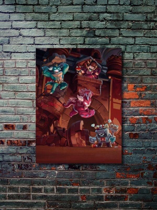 Znc Brawl Stars, Eşsiz Tasarım Oyun, Karakter Posterleri, Özel Tasarım Kağıt Poster - Image 1