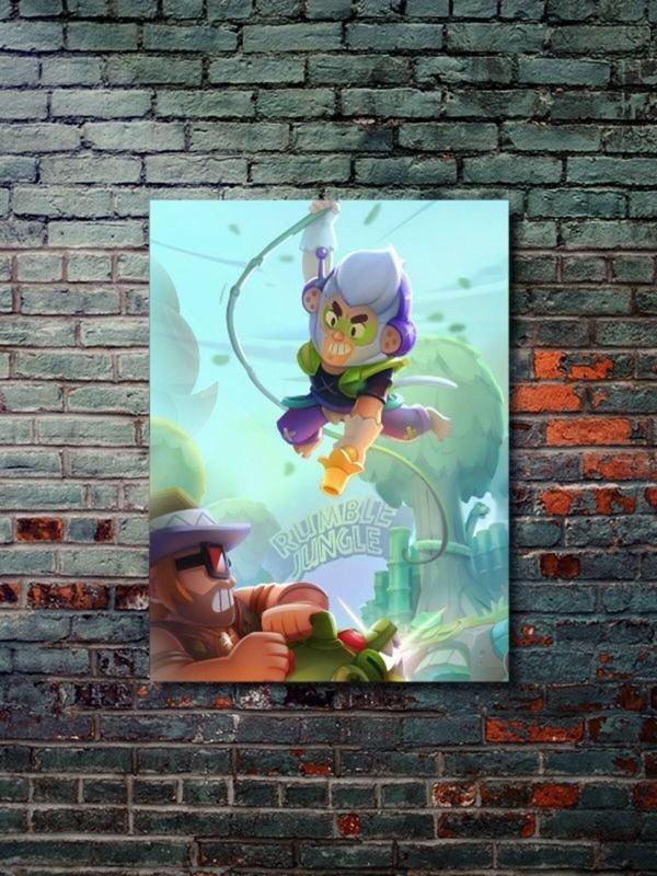 Znc Brawl Stars, Eşsiz Tasarım Oyun, Karakter Posterleri, Özel Tasarım Kağıt Poster - Image 1