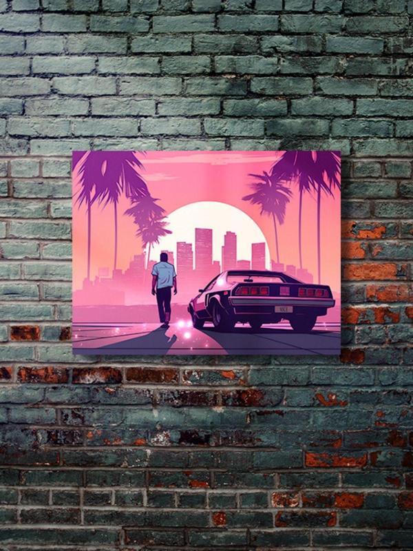 Znc Gta 6 (Vı) - Gaming Posterleri, Özel Tasarım Kağıt Poster, Duvar Sanatı - Image 1