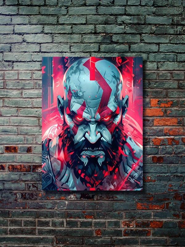 Znc Kratos - God Of War - Gaming Posterleri, Özel Tasarım Kağıt Poster, Duvar Sanatı - Image 1