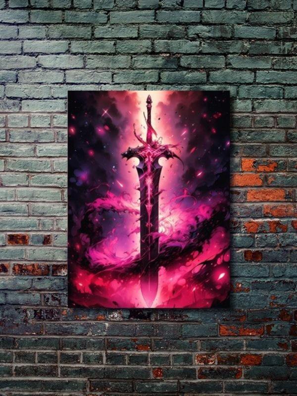 Znc Fantastik Kılıç - Eşsiz Tasarım Posterler Özel Tasarım Kağıt Poster - Image 1