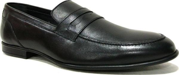Burç Siyah Bağcıksız Loafer Erkek Ayakkabı - Image 1