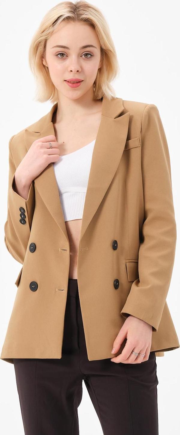 Kadın Regular Astarlı Dokuma Ceket - Image 1