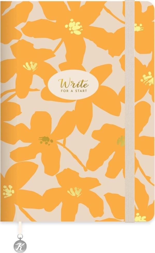 Çizgili Esnek Kapak Write For A Start Defter 14 x 20 CM - Sarı - Image 1