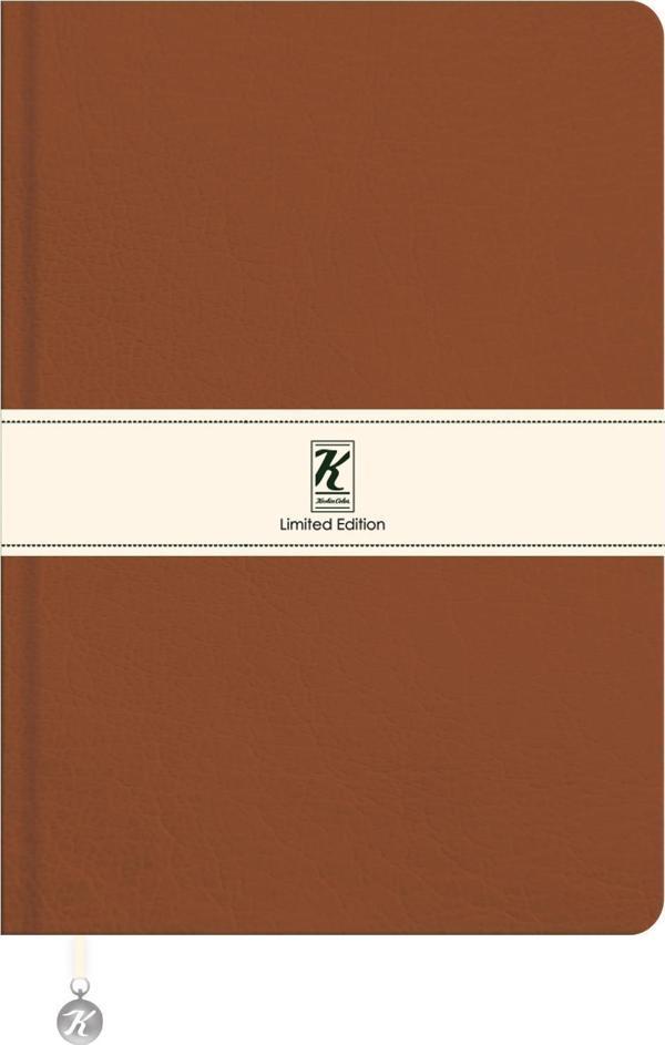 Çizgili Termo Deri ve Esnek Kapak Limited Edition Defter 17 x 24 CM - Kahverengi - Image 1