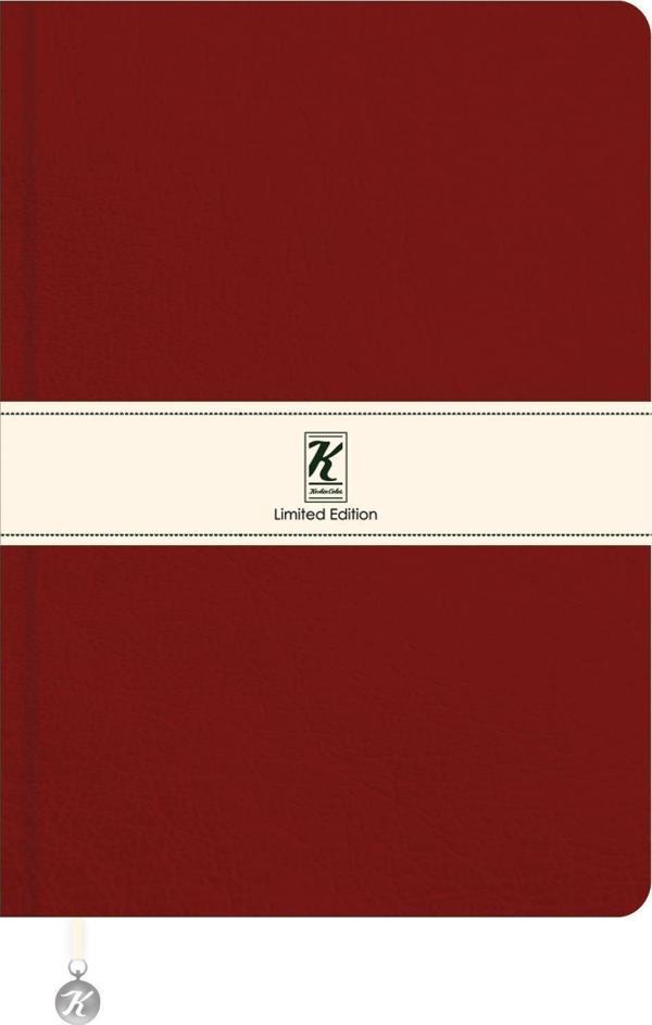 Çizgili Termo Deri ve Esnek Kapak Limited Edition Defter 17 x 24 CM - Kırmızı - Image 1