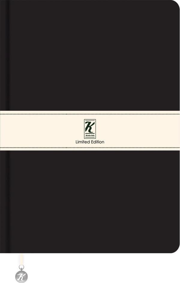 Çizgili Termo Deri ve Esnek Kapak Limited Edition Defter 17 x 24 CM - Siyah - Image 1