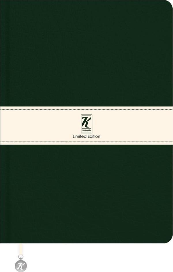 Çizgili Termo Deri ve Esnek Kapak Limited Edition Defter 17 x 24 CM - Yeşil - Image 1