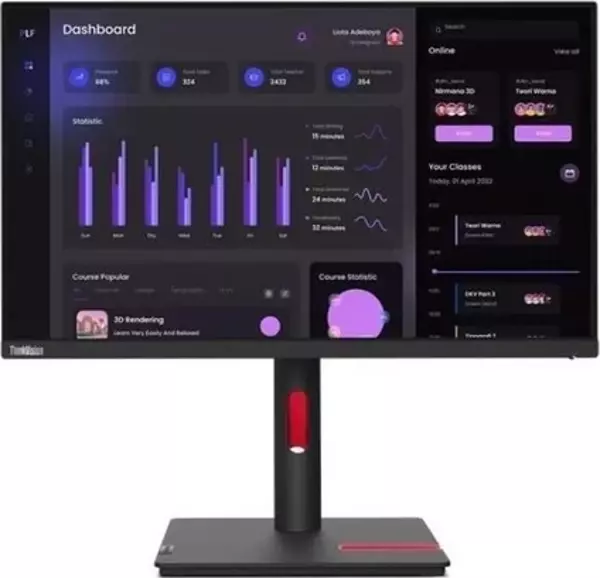 Lenovo 23.8" IPS T24I-30 63CFMATXTK 4ms 60HZ Hdmı-Dp Kurumsal Monitör - Image 1