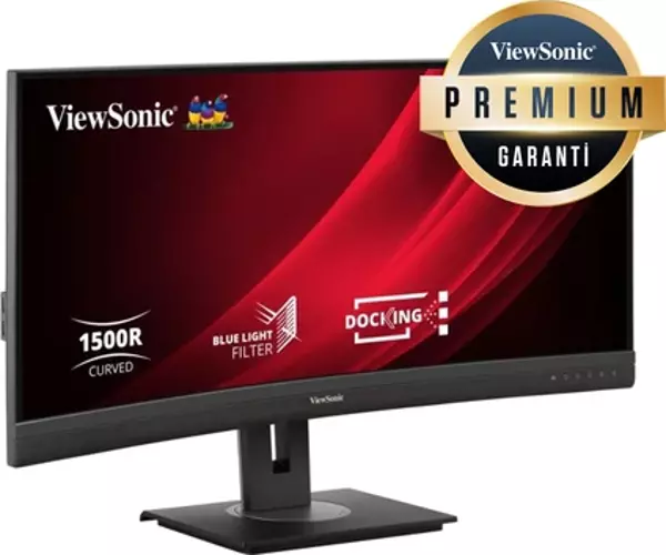 Viewsonic VG3456C 34" Uwqhd Ergonomik 100W USB C ve RJ45'LI 21:9 Curved Docking Profesyonel Monitor - Image 1
