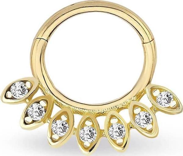 Yedili Damla Model Taşlı Helix Piercing - Image 1