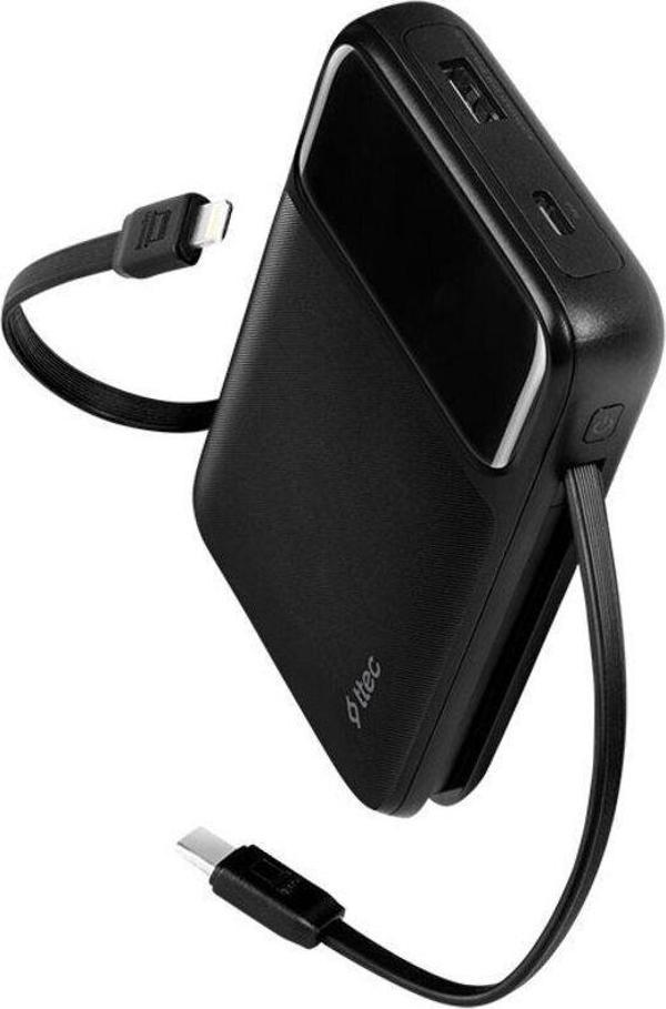 Ttec 2BB215S ReCharger Pro LCD 10.000 mAh PD 22,5W Lightning ve USB-C Dahili Kablolu Taşınabilir Hızlı Şarj Aleti - Image 1